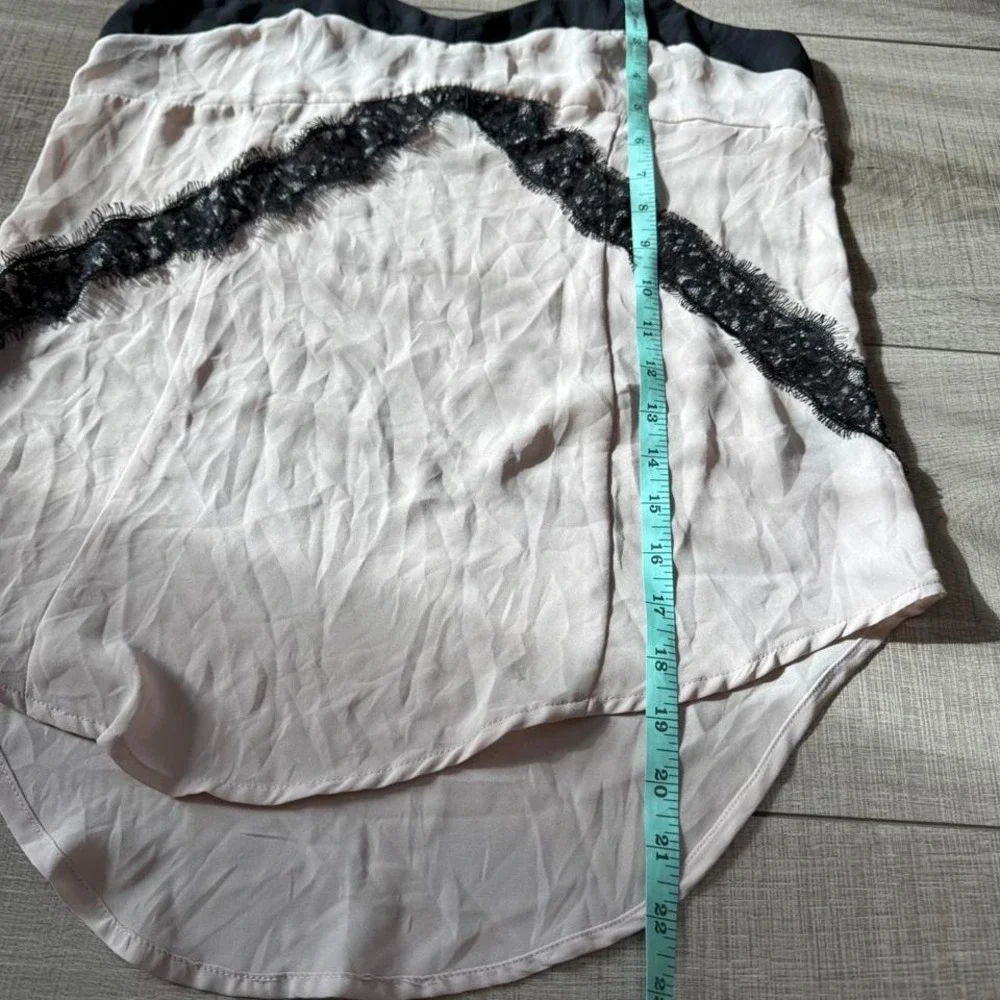 Y2K Mossimo Beige & Black Lace Trim Slip Tank‎ Top – Size XS